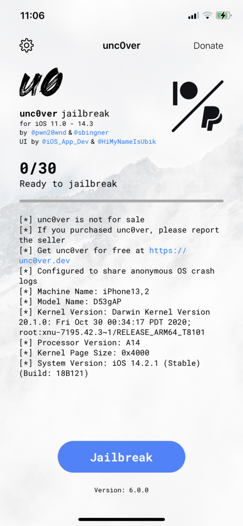 图片[5]-Unc0ver 6.1.1更新发布，支持越狱iOS14.3，支持iPhone12-抖有网