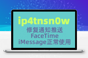 ip4tnsn0w免费修复通知推送，FaceTime、iMessage正常使用-抖有网