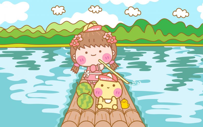 哈咪猫和正能量女孩Kiki图片壁纸-抖有网